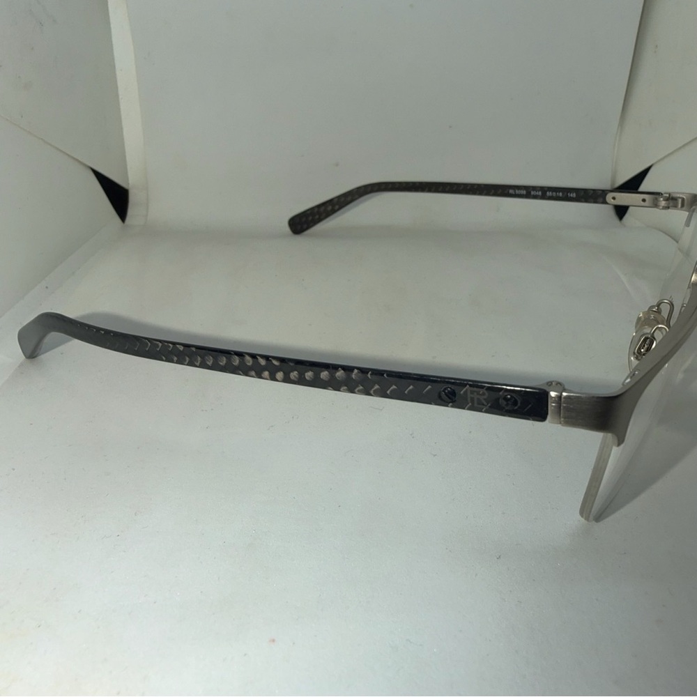 Ralph Lauren Silver Metal Rectangular Glasses Wit… - image 4